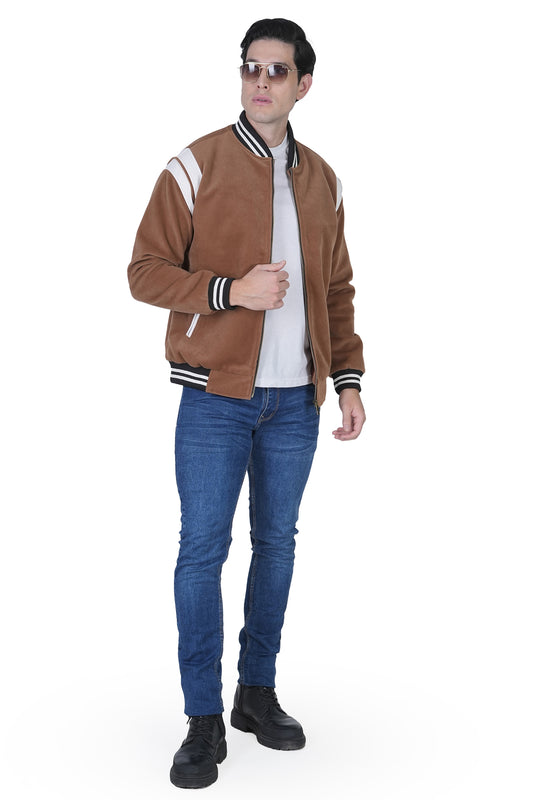 Bold Union Men's Casual Bomber Velvet Jacket
