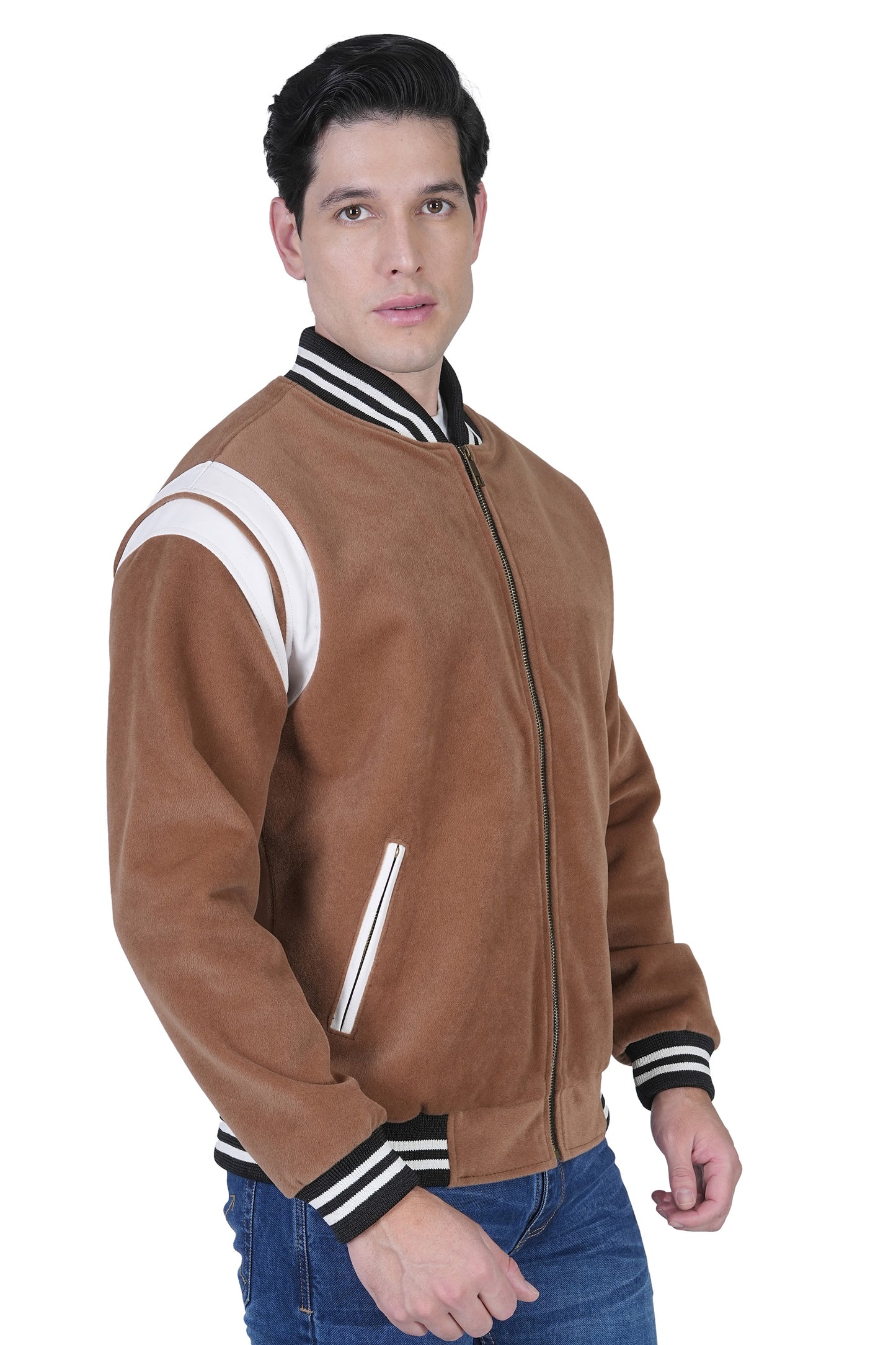 Bold Union Men's Casual Bomber Velvet Jacket