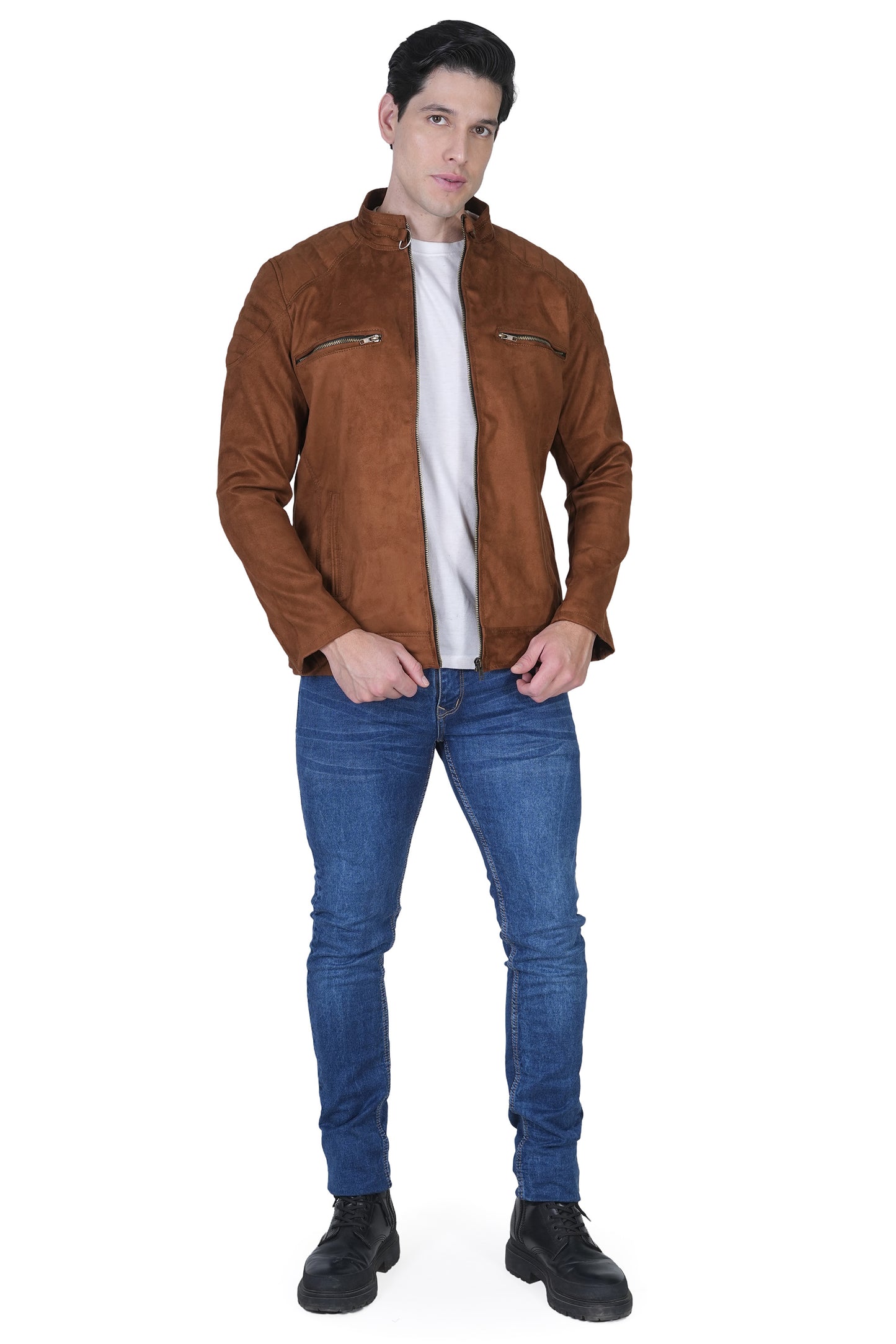 Bold Union Men's Brown Winter Zip Jacket
