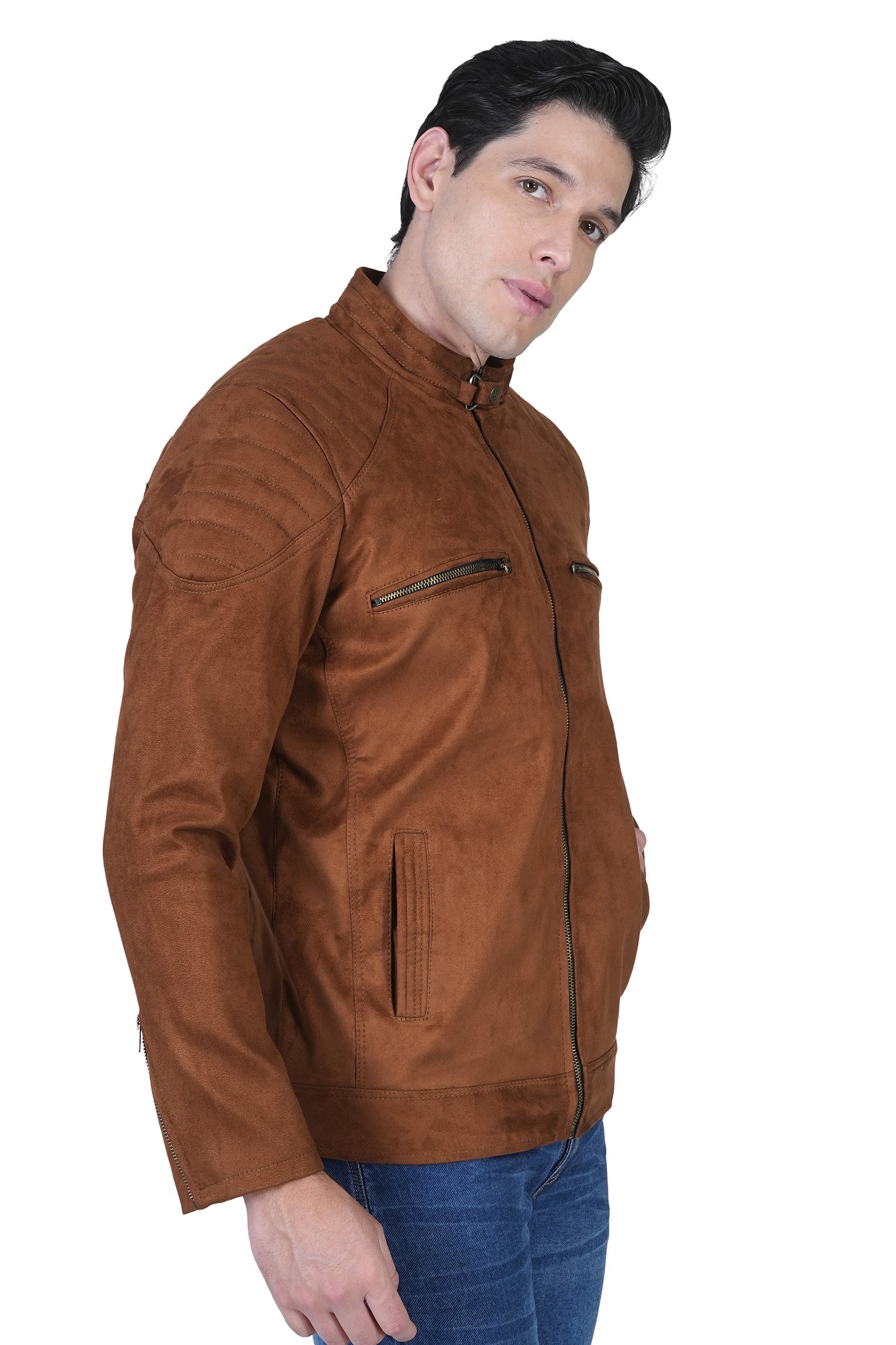 Bold Union Men's Brown Winter Zip Jacket