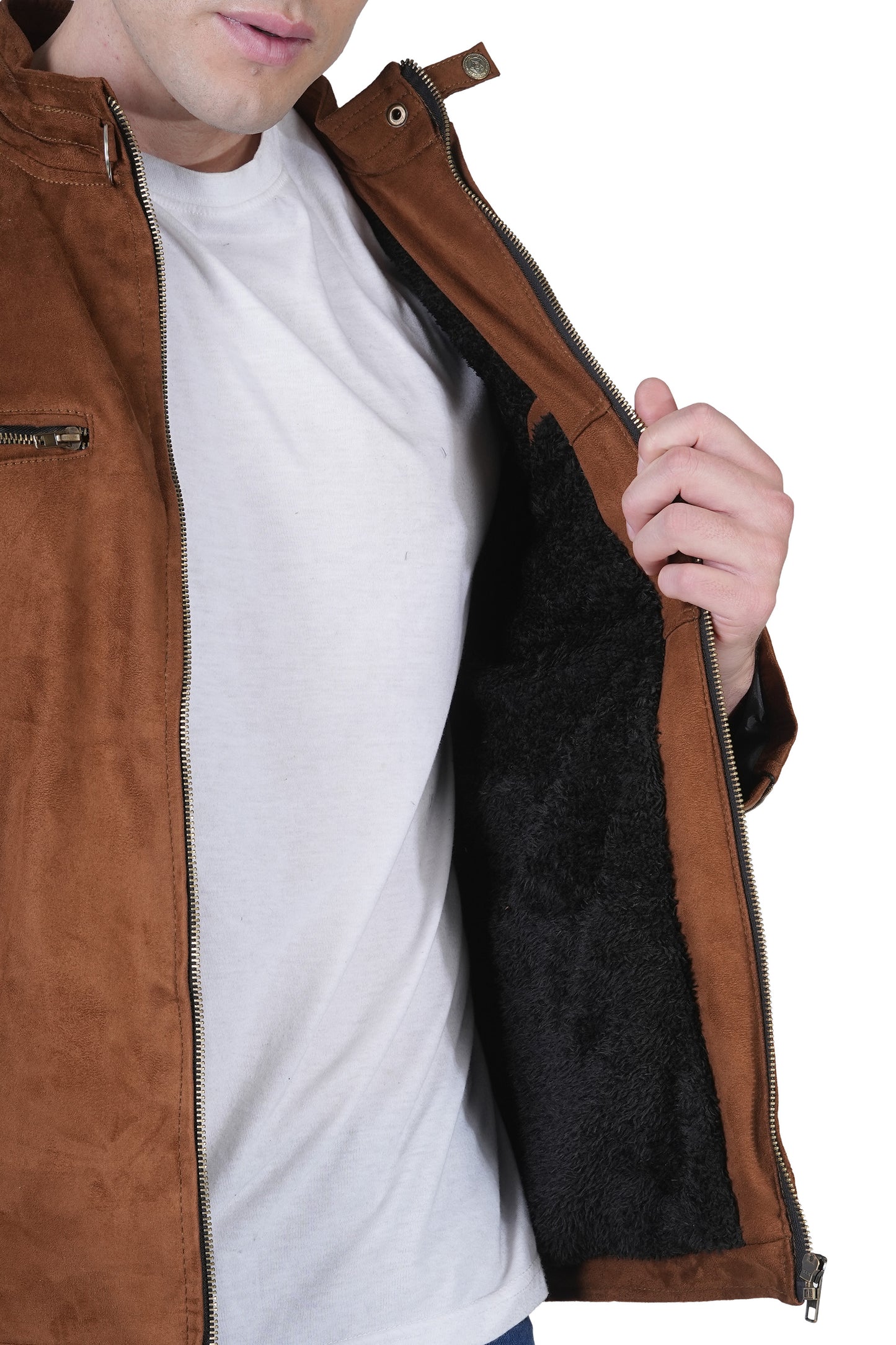 Bold Union Men's Brown Winter Zip Jacket