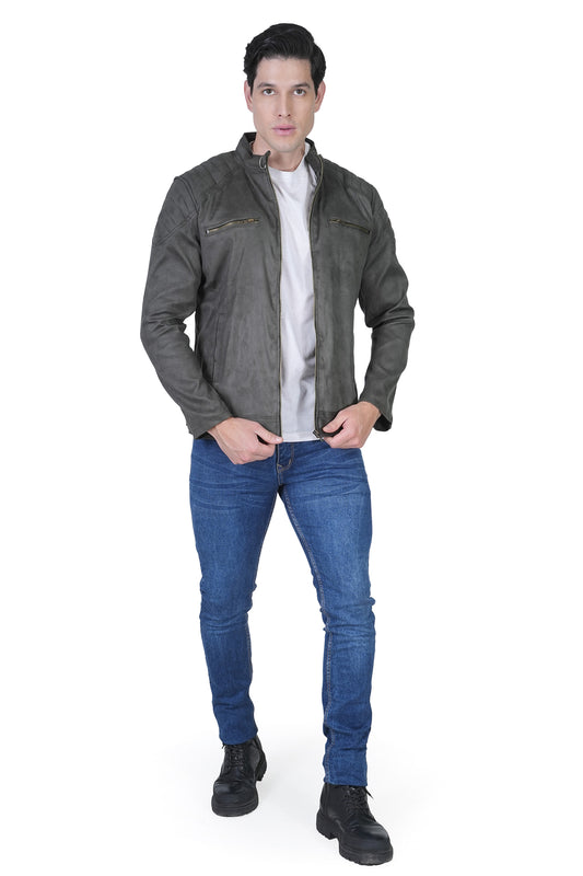 Bold Union Men's Olive Green Winter Zip Jacket