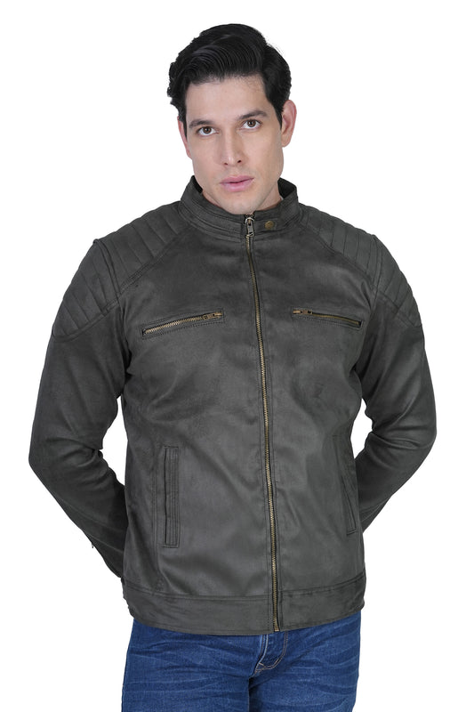 Bold Union Men's Olive Green Winter Zip Jacket