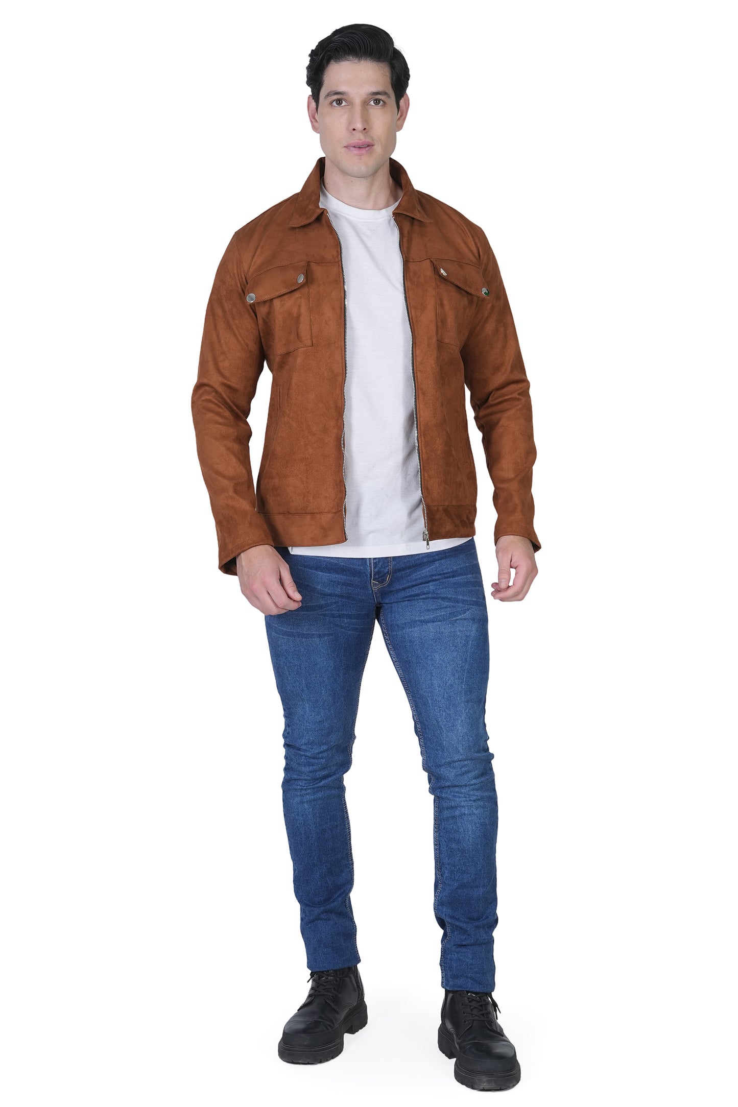 Bold Union Men's Brown Faux Suede Jacket