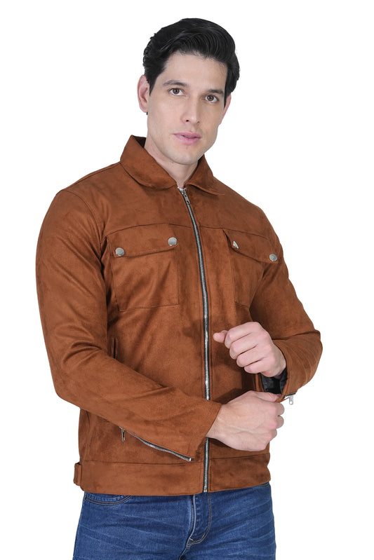 Bold Union Men's Brown Faux Suede Jacket
