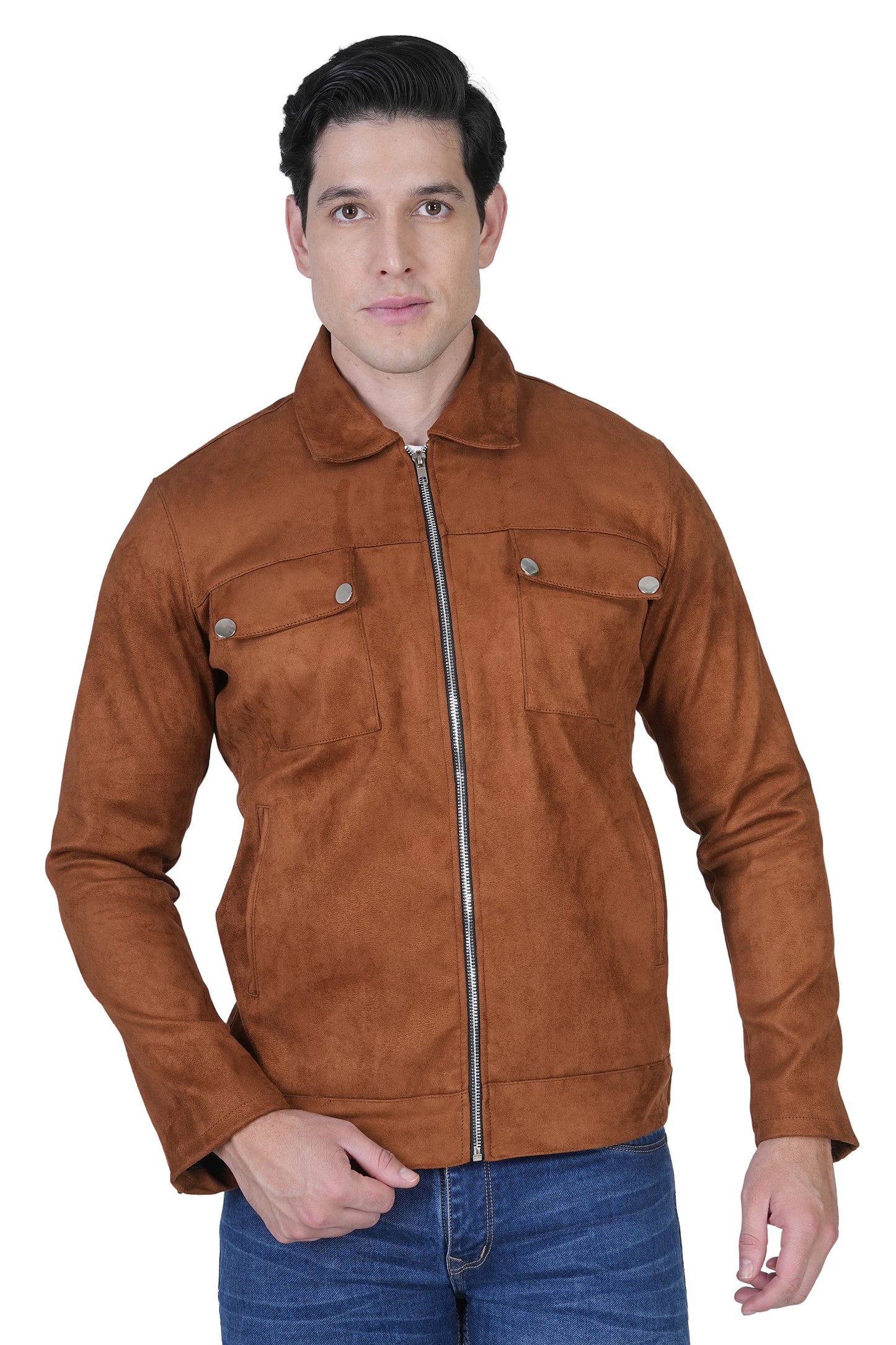 Bold Union Men's Brown Faux Suede Jacket