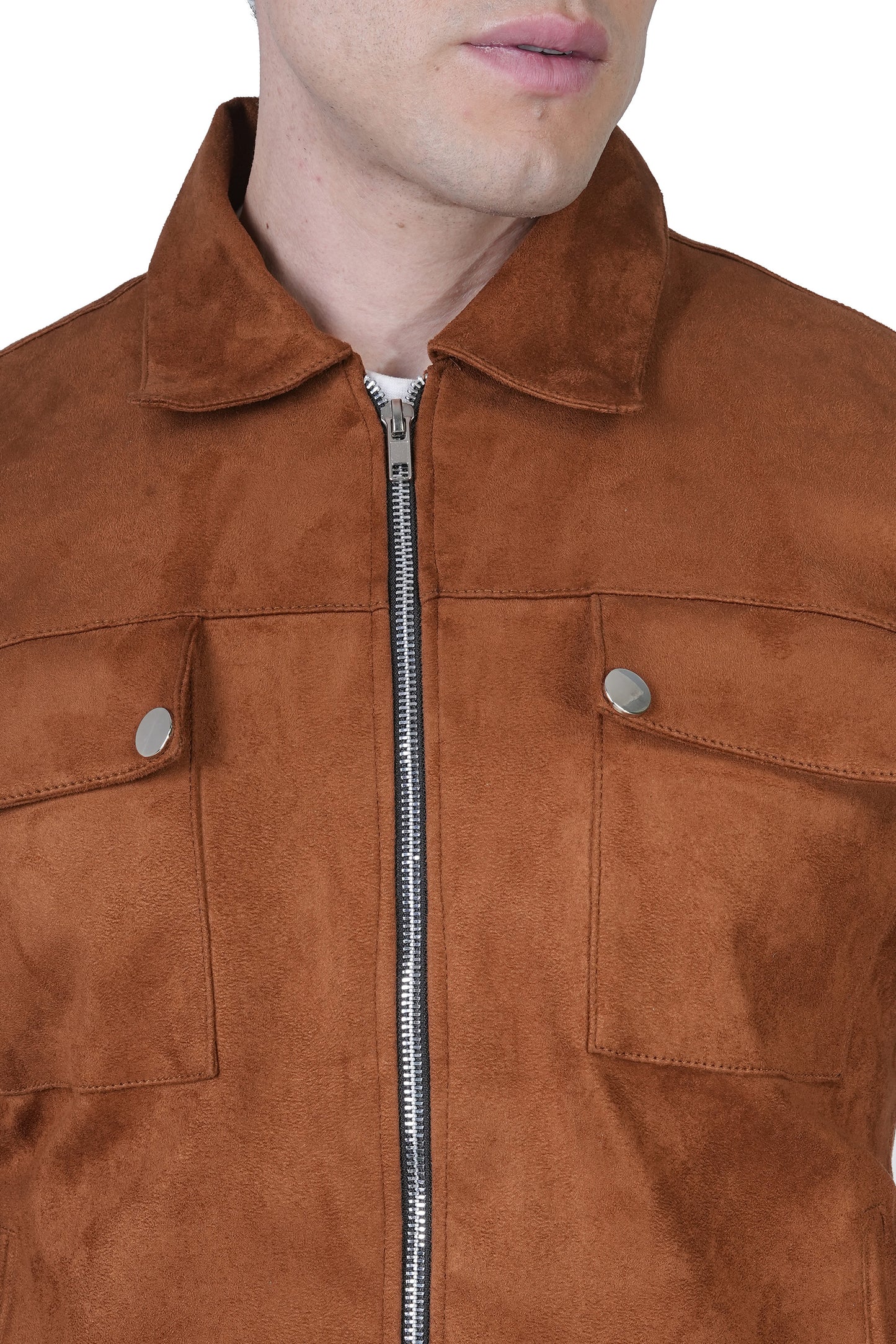 Bold Union Men's Brown Faux Suede Jacket