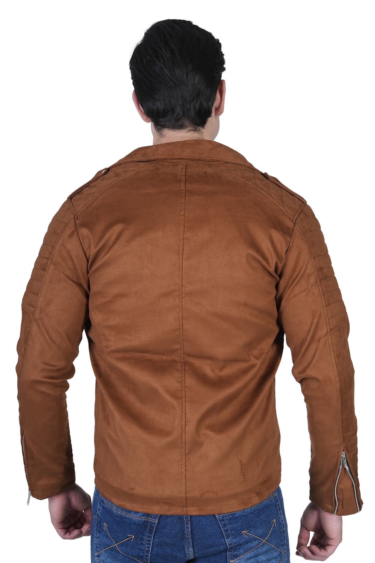 Bold Union Men's Brown Suede Biker Jacket
